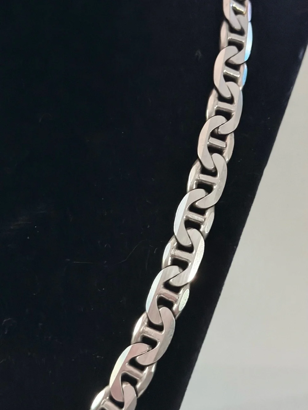 Vintage Italian 925 Sterling Silver Flat Anchor Mariner Chain Necklace 80.62 g